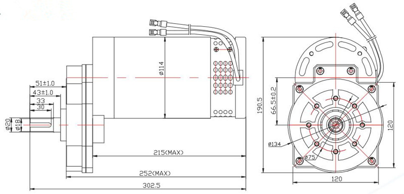 清潔設(shè)備電機外形尺寸圖