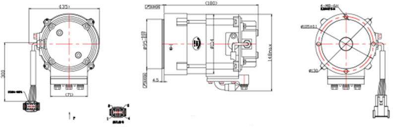 移動車電機(jī)外形尺寸圖
